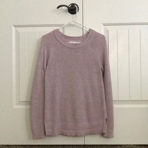 cute light purple sweater!